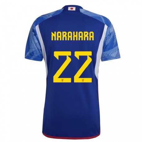 Kandiny Naisten Japanin Yoshiki Narahara #22 Kuninkaallisen Sininen Kotipaita 22-24 Lyhythihainen Paita T-paita