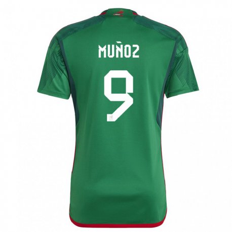 Kandiny Naisten Meksikon Santiago Munoz #9 Vihreä Kotipaita 22-24 Lyhythihainen Paita T-paita