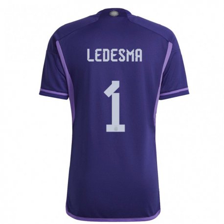 Kandiny Naisten Argentiinan Jeremias Ledesma #1 Violetti Vieraspaita 22-24 Lyhythihainen Paita T-paita