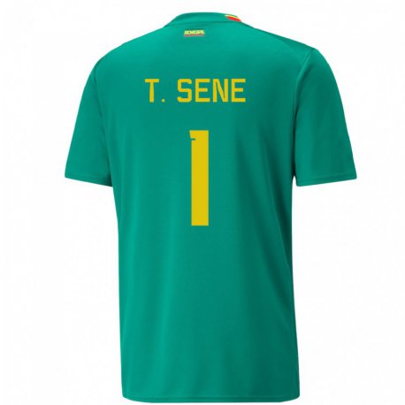Kandiny Naisten Senegalin Thiaba Gueye Sene #1 Vihreä Vieraspaita 22-24 Lyhythihainen Paita T-paita