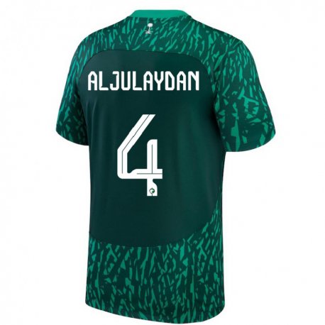 Kandiny Naisten Saudi-arabian Ahmed Aljulaydan #4 Dark Vihreä Vieraspaita 22-24 Lyhythihainen Paita T-paita