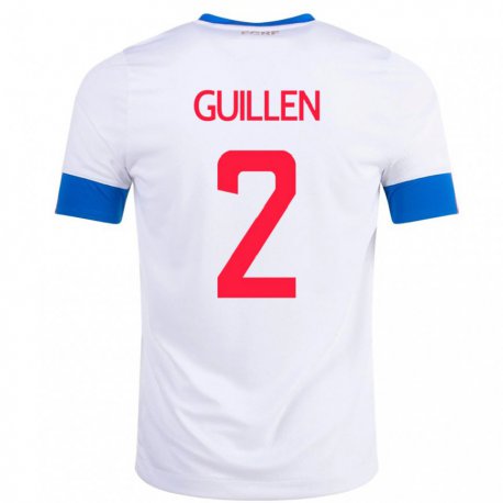 Kandiny Naisten Costa Rican Gabriela Guillen #2 Valkoinen Vieraspaita 22-24 Lyhythihainen Paita T-paita