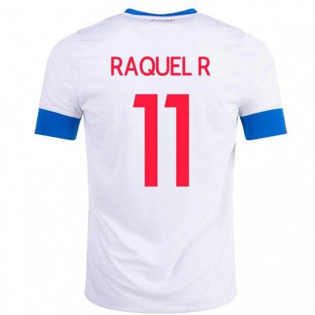 Kandiny Naisten Costa Rican Raquel Rodriguez #11 Valkoinen Vieraspaita 22-24 Lyhythihainen Paita T-paita