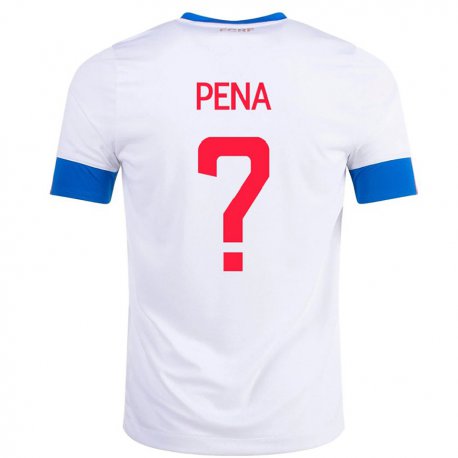 Kandiny Naisten Costa Rican Randy Pena #0 Valkoinen Vieraspaita 22-24 Lyhythihainen Paita T-paita