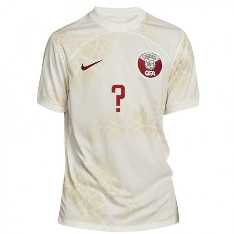 Kandiny Naisten Qatarin Nasser Abdelsalam #0 Kultainen Beige Vieraspaita 22-24 Lyhythihainen Paita T-paita