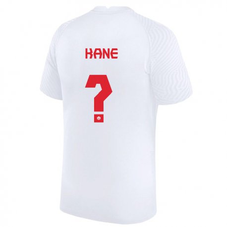 Kandiny Naisten Kanadan Mouhamadou Kane #0 Valkoinen Vieraspaita 22-24 Lyhythihainen Paita T-paita