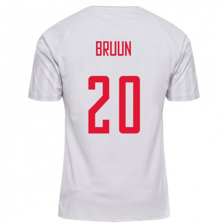 Kandiny Naisten Tanskan Signe Bruun #20 Valkoinen Vieraspaita 22-24 Lyhythihainen Paita T-paita