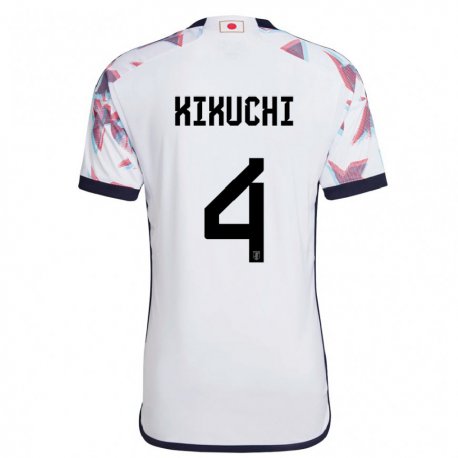 Kandiny Naisten Japanin Shuta Kikuchi #4 Valkoinen Vieraspaita 22-24 Lyhythihainen Paita T-paita