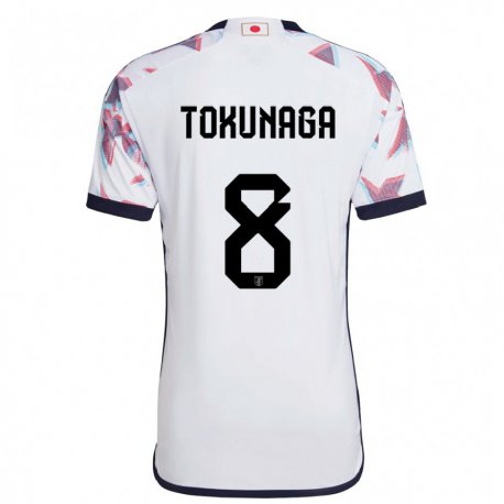Kandiny Naisten Japanin Ryo Tokunaga #8 Valkoinen Vieraspaita 22-24 Lyhythihainen Paita T-paita