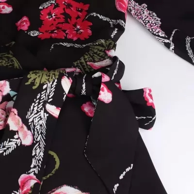 Kandiny - New printed sleeves V-neck elegant dress