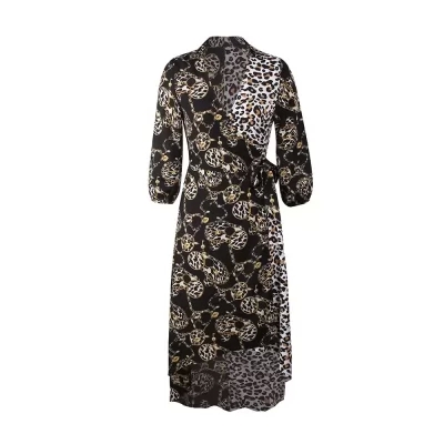 Kandiny - Black large size short short long sleeves dress