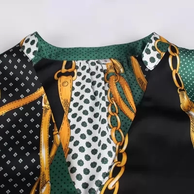 Kandiny - 2019 new green fresh wave stitching shirt