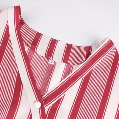 Kandiny - 2019 new striped long-sleeved V-neck dress