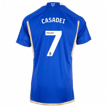 Kandiny Lapset Cesare Casadei #7 Sininen Kotipaita 2023/24 Lyhythihainen Paita T-Paita