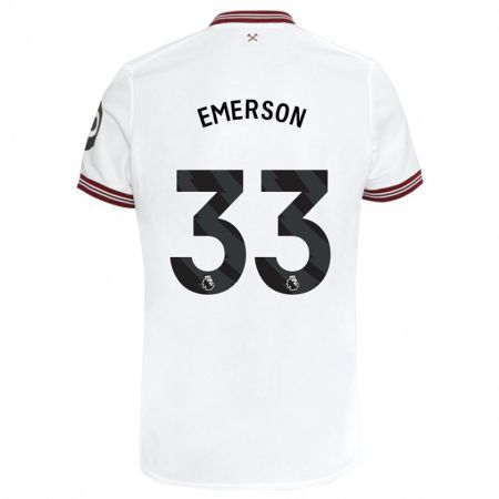 Kandiny Lapset Emerson Palmieri #33 Valkoinen Vieraspaita 2023/24 Lyhythihainen Paita T-Paita