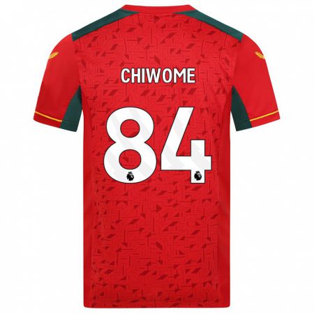 Kandiny Lapset Leon Chiwome #84 Punainen Vieraspaita 2023/24 Lyhythihainen Paita T-Paita