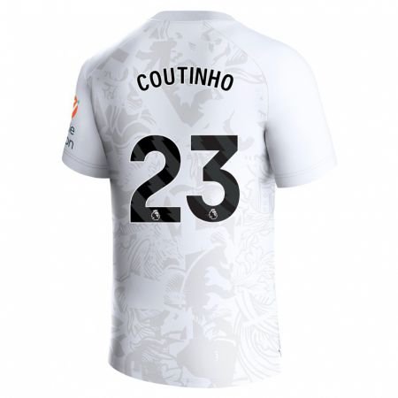 Kandiny Lapset Philippe Coutinho #23 Valkoinen Vieraspaita 2023/24 Lyhythihainen Paita T-Paita