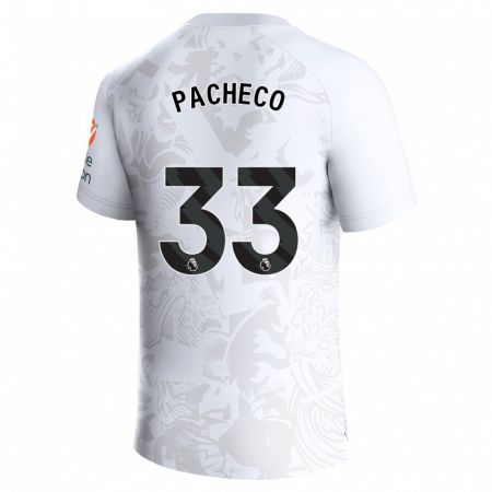 Kandiny Lapset Maz Pacheco #33 Valkoinen Vieraspaita 2023/24 Lyhythihainen Paita T-Paita