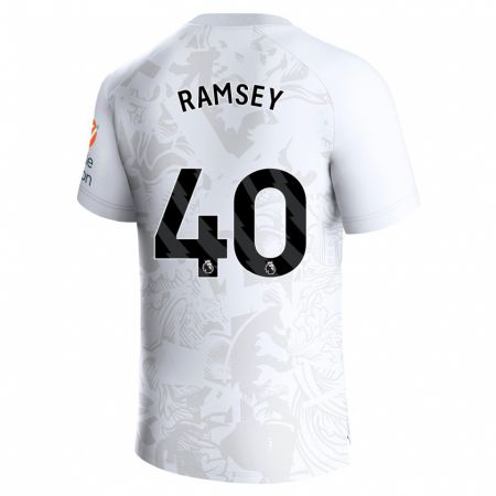 Kandiny Lapset Aaron Ramsey #40 Valkoinen Vieraspaita 2023/24 Lyhythihainen Paita T-Paita