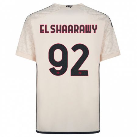 Kandiny Lapset Stephan El Shaarawy #92 Luonnonvalkoinen Vieraspaita 2023/24 Lyhythihainen Paita T-Paita