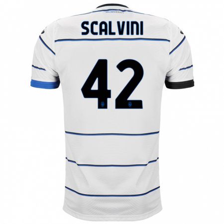Kandiny Lapset Giorgio Scalvini #42 Valkoinen Vieraspaita 2023/24 Lyhythihainen Paita T-Paita