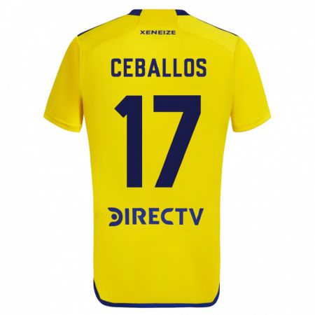 Kandiny Lapset Julián Ceballos #17 Keltainen Vieraspaita 2023/24 Lyhythihainen Paita T-Paita