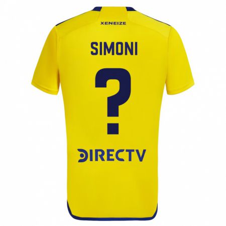 Kandiny Lapset Valentino Simoni #0 Keltainen Vieraspaita 2023/24 Lyhythihainen Paita T-Paita