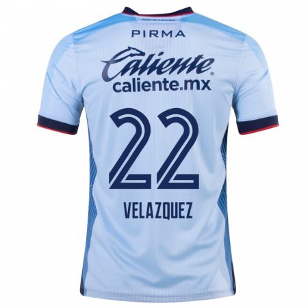 Kandiny Lapset Hireri Velazquez #22 Taivaansininen Vieraspaita 2023/24 Lyhythihainen Paita T-Paita