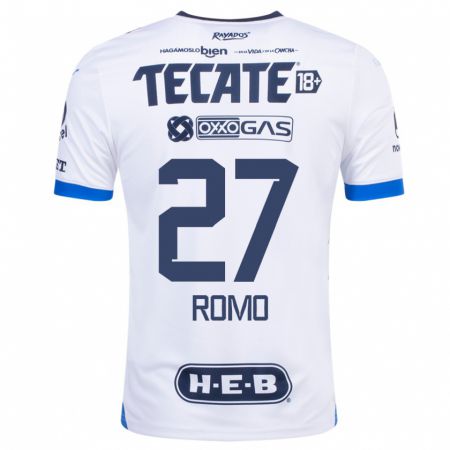 Kandiny Lapset Luis Romo #27 Valkoinen Vieraspaita 2023/24 Lyhythihainen Paita T-Paita