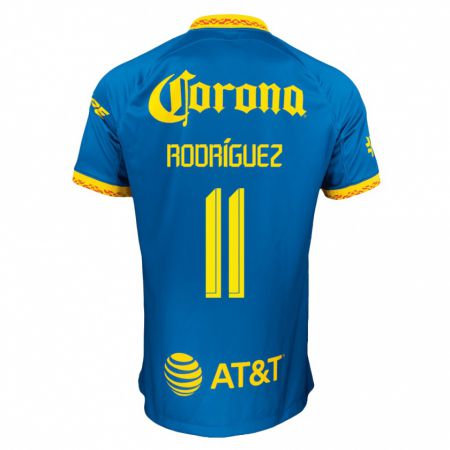 Kandiny Lapset Jonathan Rodríguez #11 Sininen Vieraspaita 2023/24 Lyhythihainen Paita T-Paita