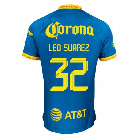 Kandiny Lapset Leo Suárez #32 Sininen Vieraspaita 2023/24 Lyhythihainen Paita T-Paita