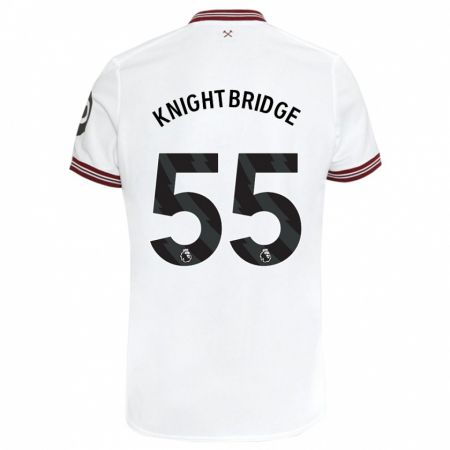 Kandiny Miesten Jacob Knightbridge #55 Valkoinen Vieraspaita 2023/24 Lyhythihainen Paita T-Paita