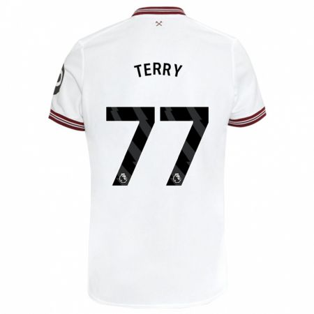 Kandiny Miesten Mason Terry #77 Valkoinen Vieraspaita 2023/24 Lyhythihainen Paita T-Paita