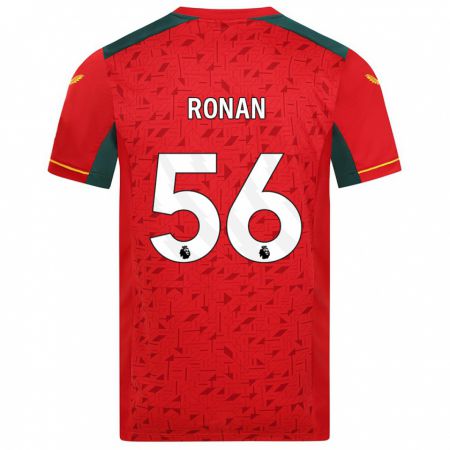 Kandiny Miesten Connor Ronan #56 Punainen Vieraspaita 2023/24 Lyhythihainen Paita T-Paita