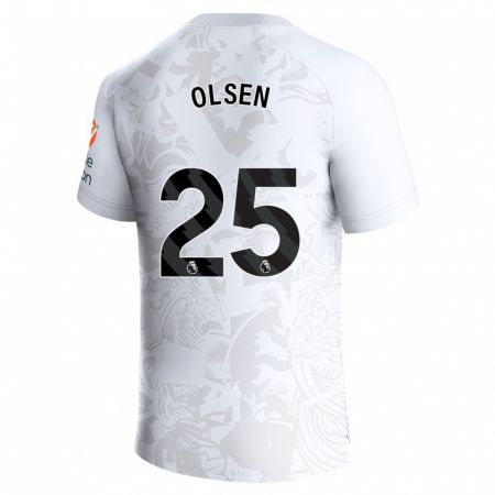 Kandiny Miesten Robin Olsen #25 Valkoinen Vieraspaita 2023/24 Lyhythihainen Paita T-Paita