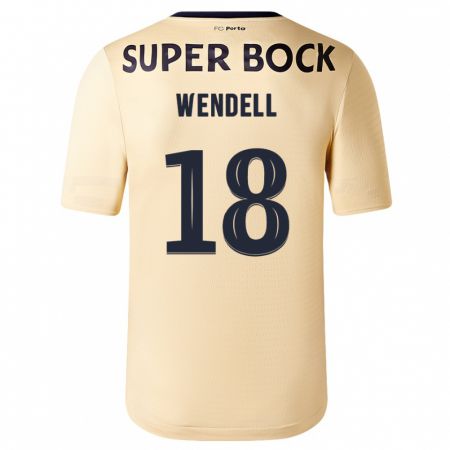 Kandiny Miesten Wendell #18 Beige-Kultainen Vieraspaita 2023/24 Lyhythihainen Paita T-Paita
