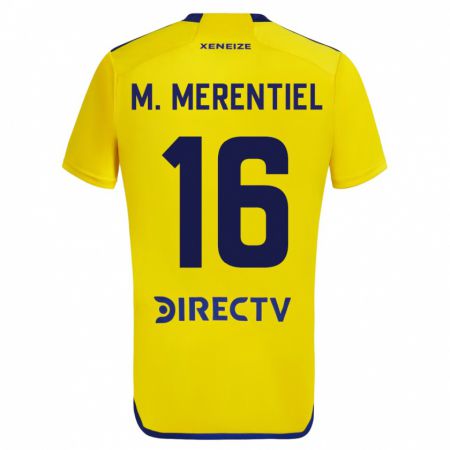Kandiny Miesten Miguel Merentiel #16 Keltainen Vieraspaita 2023/24 Lyhythihainen Paita T-Paita