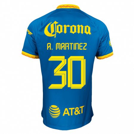 Kandiny Miesten Arturo Martínez #30 Sininen Vieraspaita 2023/24 Lyhythihainen Paita T-Paita