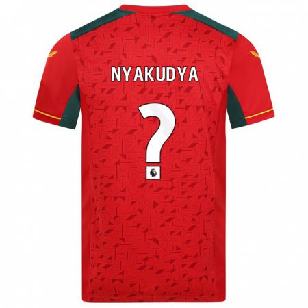 Kandiny Naisten Joshua Nyakudya #0 Punainen Vieraspaita 2023/24 Lyhythihainen Paita T-Paita