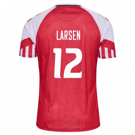 Kandiny Lapset Tanskan Stine Larsen #12 Punainen Kotipaita 24-26 Lyhythihainen Paita T-Paita