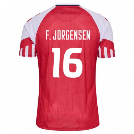 Kandiny Lapset Tanskan Filip Jorgensen #16 Punainen Kotipaita 24-26 Lyhythihainen Paita T-Paita