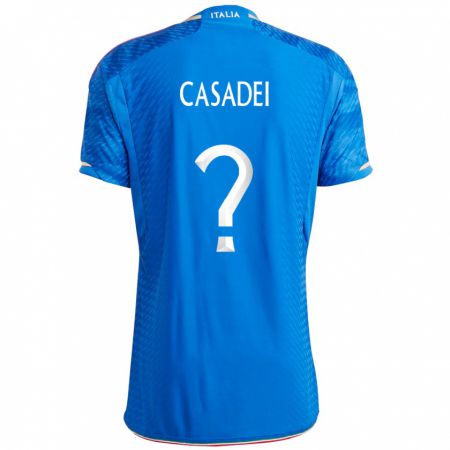 Kandiny Lapset Italia Cesare Casadei #0 Sininen Kotipaita 24-26 Lyhythihainen Paita T-Paita