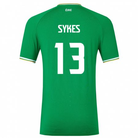 Kandiny Lapset Irlanti Mark Sykes #13 Vihreä Kotipaita 24-26 Lyhythihainen Paita T-Paita