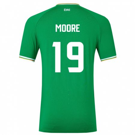 Kandiny Lapset Irlanti Sean Moore #19 Vihreä Kotipaita 24-26 Lyhythihainen Paita T-Paita