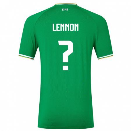 Kandiny Lapset Irlanti Adam Lennon #0 Vihreä Kotipaita 24-26 Lyhythihainen Paita T-Paita