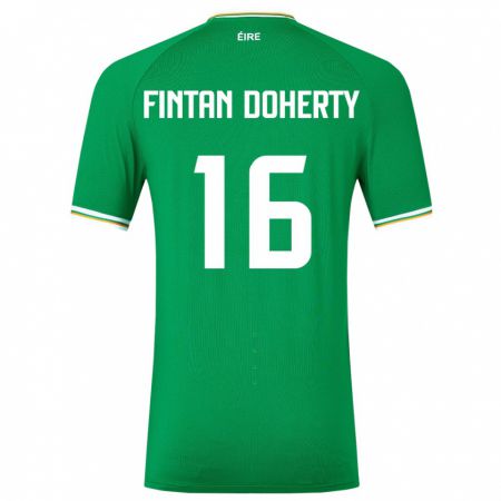 Kandiny Lapset Irlanti Fintan Doherty #16 Vihreä Kotipaita 24-26 Lyhythihainen Paita T-Paita