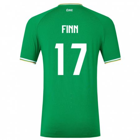 Kandiny Lapset Irlanti Jamie Finn #17 Vihreä Kotipaita 24-26 Lyhythihainen Paita T-Paita
