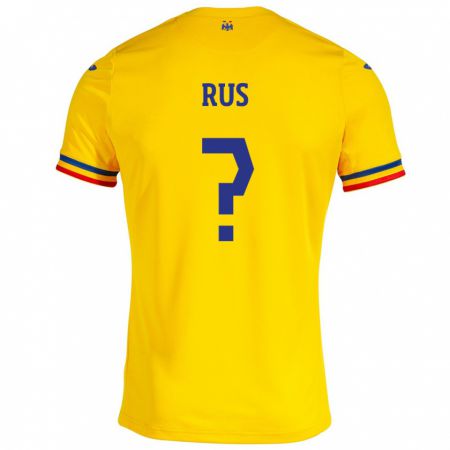 Kandiny Lapset Romania Jayden Rus #0 Keltainen Kotipaita 24-26 Lyhythihainen Paita T-Paita