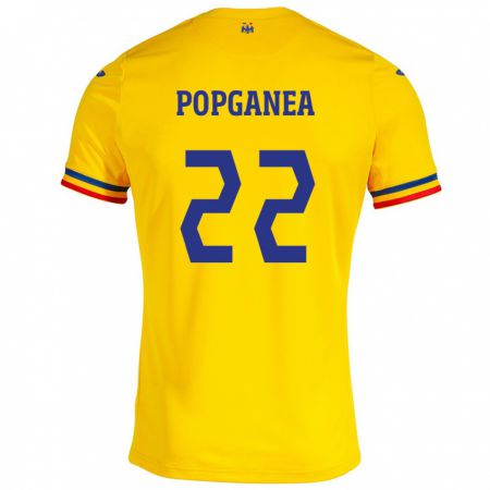 Kandiny Lapset Romania Mirela Pop-Ganea #22 Keltainen Kotipaita 24-26 Lyhythihainen Paita T-Paita