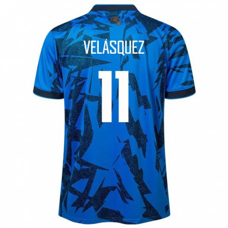 Kandiny Lapset El Salvador Jackeline Velásquez #11 Sininen Kotipaita 24-26 Lyhythihainen Paita T-Paita
